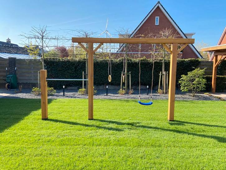 Schommel hout douglas | 14x14 staanders | Zeer robuust Stier, Kinderen en Baby's, Speelgoed | Buiten | Speelhuisjes, Nieuw, Hout