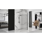 REA Douchewand - Canalé Glas - Mat Zwart - 90x200 cm - Ve.., Ophalen of Verzenden, Nieuw