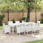 vidaXL Tuinstafel Wit 250 x 100 x 73 cm poly rattan, Tuin en Terras, Verzenden, Nieuw