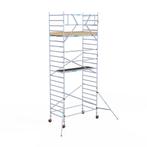 Rolsteiger Basic 135x250 7,2m werkhoogte tegen de gevel, Doe-het-zelf en Verbouw, Steigers, Verzenden, Nieuw, Rolsteiger of Kamersteiger