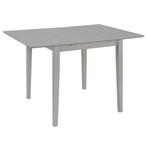 vidaXL Eettafel verlengbaar (80-120)x80x74 cm MDF grijs, Huis en Inrichting, Tafels | Eettafels, Verzenden, Nieuw