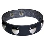 Fako Bijoux® - Armband - Studs - Hart  - Zwart, Verzenden, Nieuw