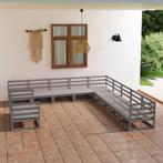 vidaXL 11-delige Loungeset massief grenenhout grijs, Tuin en Terras, Tuinsets en Loungesets, Verzenden, Nieuw, Loungeset
