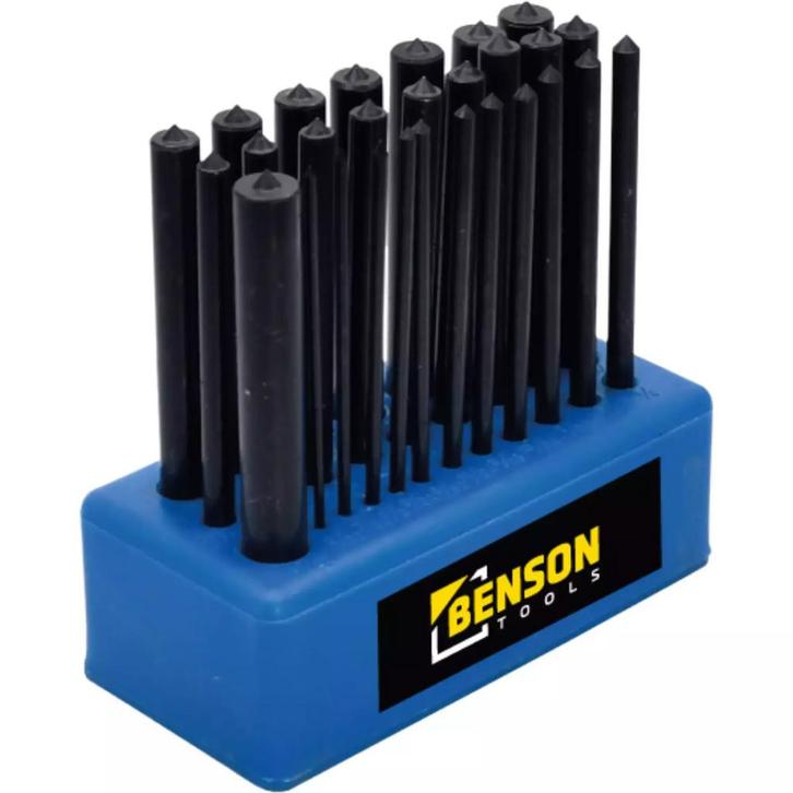 Benson 28-delige precisie ponsset - carbonstaal - 123 mm..., Doe-het-zelf en Verbouw, Gereedschap | Handgereedschap, Nieuw, Ophalen of Verzenden