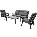 Vegas stoel bank loungeset 4 delig verstelbaar antraciet, Tuin en Terras, Ophalen of Verzenden, Nieuw, Aluminium