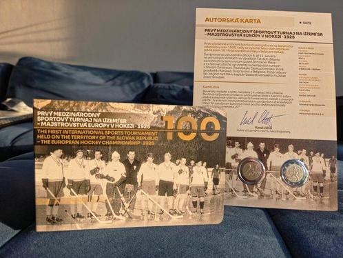 Slowakije. 2 Euro 2025 Ice Hockey Championship - Signed, Postzegels en Munten, Munten | Europa | Euromunten