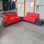 Loungescape 2-delige wachtkamerbank rode skai - 175 cm breed, Huis en Inrichting, Ophalen of Verzenden, Nieuw