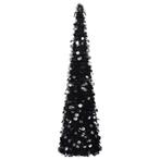 vidaXL Kunstkerstboom pop-up 150 cm PET zwart, Diversen, Kerst, Verzenden, Nieuw