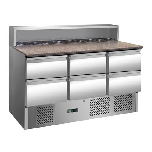GGM Gastro | Saladette ECO - 1368mm - 6 laden - met |, Zakelijke goederen, Horeca | Meubilair en Inrichting, Nieuw in verpakking