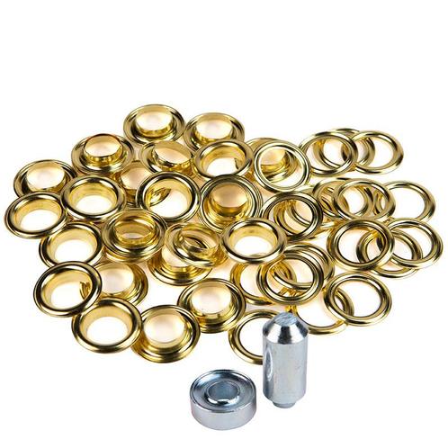 Zeilringen 12mm messing 25 stuks met gereedschap, Doe-het-zelf en Verbouw, Zeil en Folie, Zeil, Nieuw, Ophalen of Verzenden