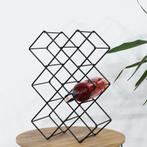 [en.casa] Wijnrek Apremont metaal 43x28,5x15 cm zwart, Verzenden, Nieuw