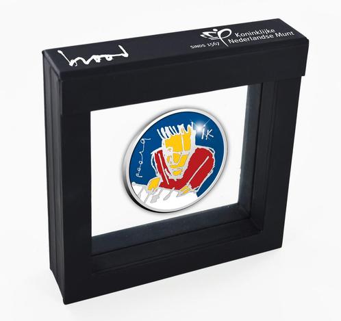 Herman Brood penning Zilver 5 ounce geëmailleerd, Postzegels en Munten, Munten | Nederland, Verzenden