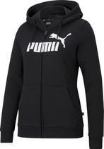 PUMA ESS Logo Full-Zip Hoodie FL Dames Trui - Zwart - Maat M, Kleding | Dames, Truien en Vesten, Verzenden, Nieuw