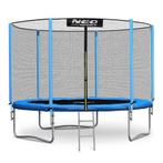 Trampoline - 312 cm - blauw - met ladder en buitenrand ne..., Kinderen en Baby's, Speelgoed | Buiten | Trampolines, Ophalen of Verzenden