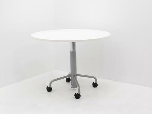Statafel - bartafel - Ø120cm - wit - 4-poot verrijdbaar -, Huis en Inrichting, Tafels | Eettafels, Ophalen of Verzenden