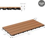 Terrastegels - Vlondertegels - Kunststof - 60x30 cm - 6 stuk, Verzenden, Zo goed als nieuw