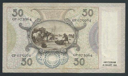 Nederland. - 50 Gulden 1941 - Oester eetster - PL80; NVMH, Postzegels en Munten, Munten | Nederland