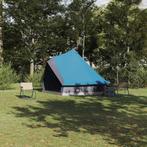 vidaXL Familie Tipi Tent met dak Blauw en Grijs 400 x 346 x, Caravans en Kamperen, Tenten, Verzenden, Nieuw