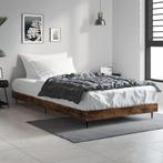 vidaXL Bedframe zonder matras hout gerookt eikenkleurig, Huis en Inrichting, Slaapkamer | Bedden, 90 cm, Eenpersoons, Bruin, Verzenden