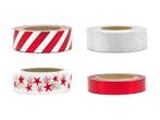 Washi Tape Kerst 10m 4st, Verzenden, Nieuw