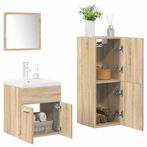 vidaXL 4-delige Badkamermeubelset bewerkt hout sonoma, Verzenden, Nieuw