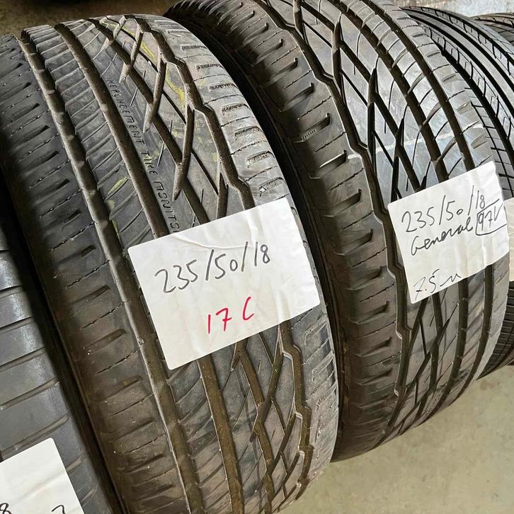 2 x General 235-50-18 Zomerbanden 7,5mm, Auto-onderdelen, Banden en Velgen, 18 inch, Zomerbanden, 235 mm, Personenwagen, Gebruikt