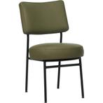 Leren eetkamerstoel Rondo - Toledo Olive (olijf/goen) -, Ophalen of Verzenden, Nieuw, Overige kleuren, Leer