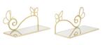 BEDKAST ZIJKANT VLINDER SET 2 STUKS CM 41,5X18X21, Ophalen of Verzenden, Nieuw