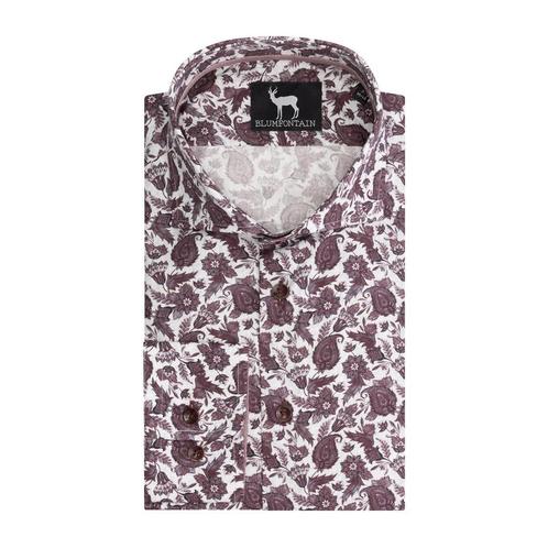 GENTS - Blumfontain bloemprint rood ML7 - M7 39/40, Kleding | Heren, Overhemden, Verzenden