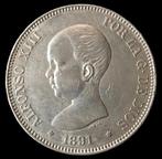 Spanje. Alfonso XIII (1886-1931). 5 Pesetas - 1891 *18 *91