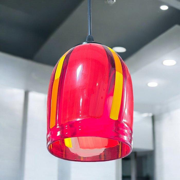 Filippo Maso - Plafondlamp - Rode lamp met gekleurde, Antiek en Kunst, Antiek | Lampen