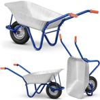Kruiwagen 125L – verzinkt staal – tot 120 kg - massief w, Tuin en Terras, Kruiwagens, Ophalen of Verzenden, Nieuw