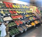 Groente stelling met 4 etages en spiegel, B100 x D135 x