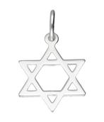 Zilveren Davidster ketting hanger, Sieraden, Tassen en Uiterlijk, Kettinghangers, Verzenden, Nieuw