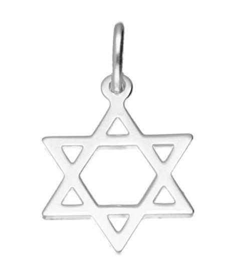 Zilveren Davidster ketting hanger, Sieraden, Tassen en Uiterlijk, Kettinghangers, Verzenden