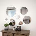 vidaXL Wandspiegelset rond glas 7-delig, Huis en Inrichting, Woonaccessoires | Spiegels, Verzenden, Nieuw