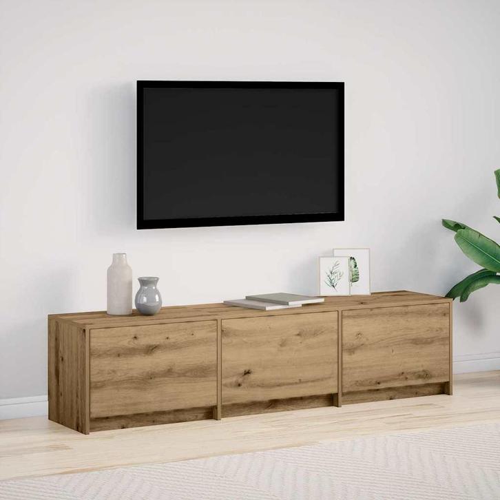 vidaXL TV Eenheden Artisan Eiken 162,5 x 34 x 40 cm Bewerkt, Huis en Inrichting, Kasten | Televisiemeubels, Nieuw, Minder dan 50 cm