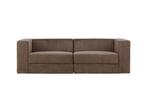 Jeane 3-Zitsbank Bruin Linnen Teddy Stof Modern Design Jorn, Verzenden, Nieuw