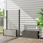 Hoogbed Met Klimrek In Rattan-look Plantenbak Bloembak Met K, Verzenden, Nieuw