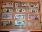 Wereld. - 61 banknotes / mini assegni - various dates