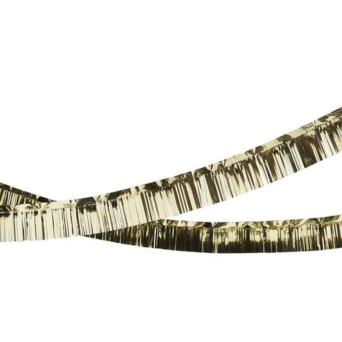 Gouden Slinger Franjes 5m, Hobby en Vrije tijd, Feestartikelen, Nieuw, Verzenden
