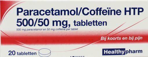 Healthypharm Paracetamol 500mg coffeine - 20 tabletten, Diversen, Verpleegmiddelen, Nieuw, Verzenden
