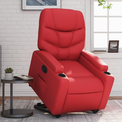 vidaXL Sta-op-stoel kunstleer rood, Huis en Inrichting, Fauteuils, Nieuw, Verzenden