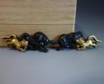 Menuki - Koper - Tiger shakudo gold color - Japan - Edo, Antiek en Kunst