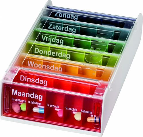 7 daagse Medicijnbox - stapelbare doos, Diversen, Verpleegmiddelen, Nieuw, Ophalen of Verzenden