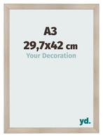 Fotolijst A3 - 29,7x42 cm - Eiken Licht - MDF - Pisa, Huis en Inrichting, Woonaccessoires | Lijsten, Verzenden, Nieuw