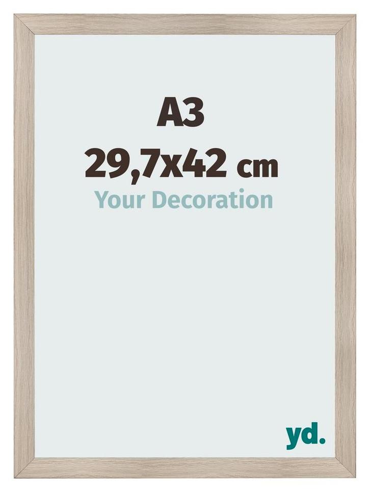Fotolijst A3 - 29,7x42 cm - Eiken Licht - MDF - Pisa, Huis en Inrichting, Woonaccessoires | Lijsten, Nieuw, Verzenden