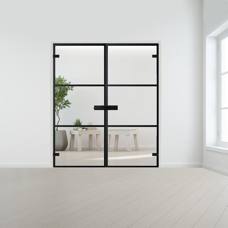 Steel look dubbele deur voor stomp kozijn, Doe-het-zelf en Verbouw, Deuren en Horren, Nieuw, Ophalen of Verzenden