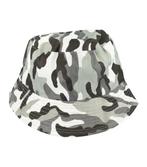 Bucket Hat Camouflage Vlekken Patroon Zwart Wit Grijs, Verzenden, Nieuw