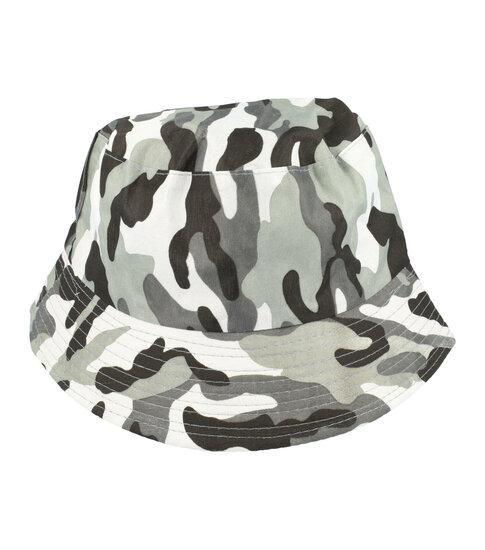 Bucket Hat Camouflage Vlekken Patroon Zwart Wit Grijs, Sieraden, Tassen en Uiterlijk, Uiterlijk | Haarverzorging, Verzenden